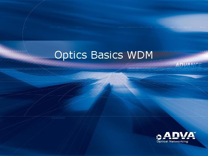 Optics Basics WDM 