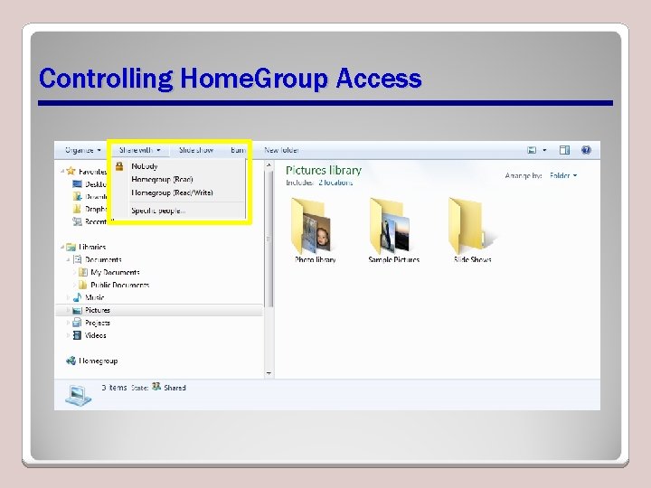 Controlling Home. Group Access 