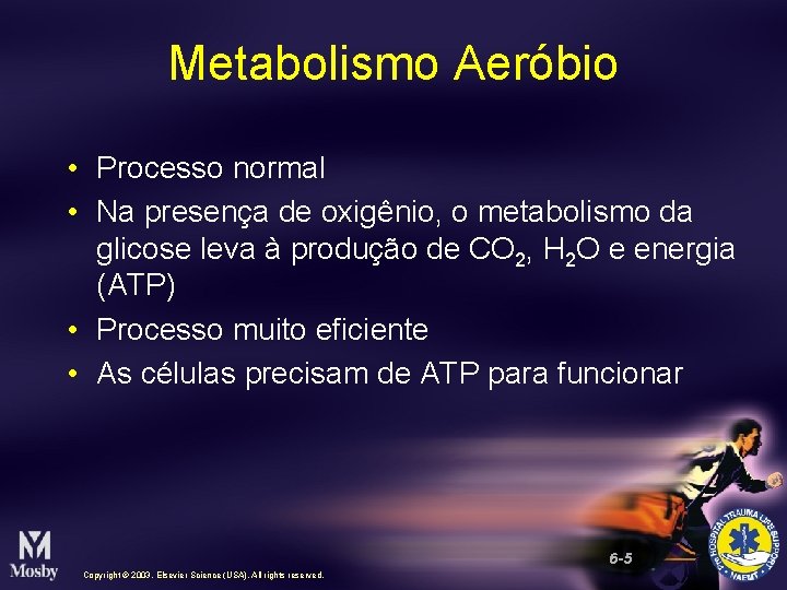 Metabolismo Aeróbio • Processo normal • Na presença de oxigênio, o metabolismo da glicose