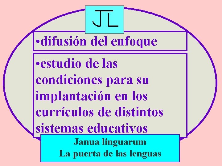  • difusión del enfoque • estudio de las condiciones para su implantación en