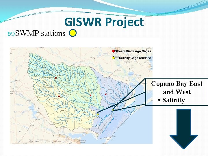 GISWR Project SWMP stations Copano Bay East and West • Salinity 