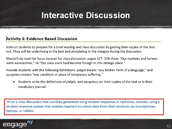 Interactive Discussion 12 