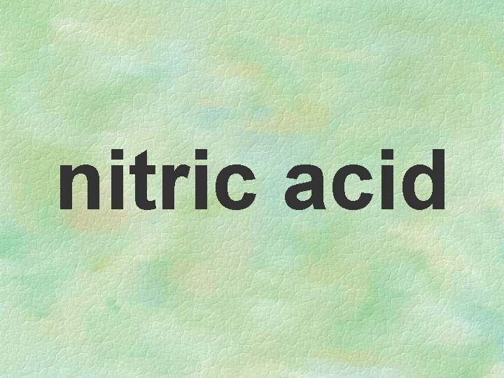 nitric acid 