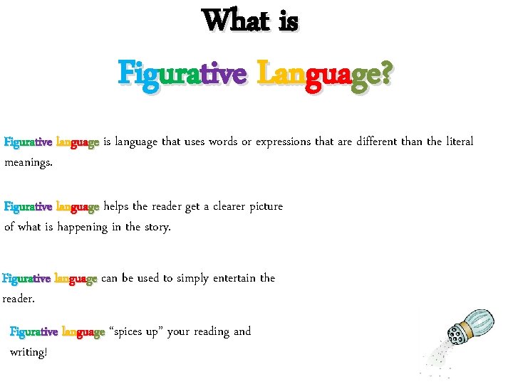 What is Figurative Language? Figurative language is language that uses words or expressions that