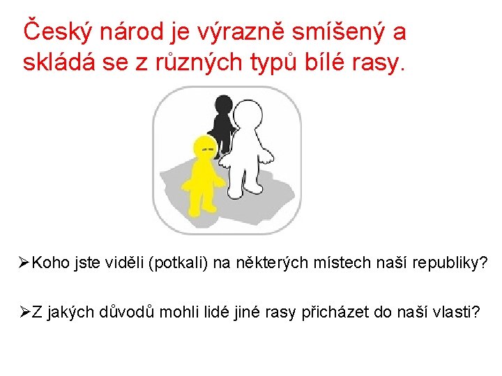 Český národ je výrazně smíšený a skládá se z různých typů bílé rasy. ØKoho