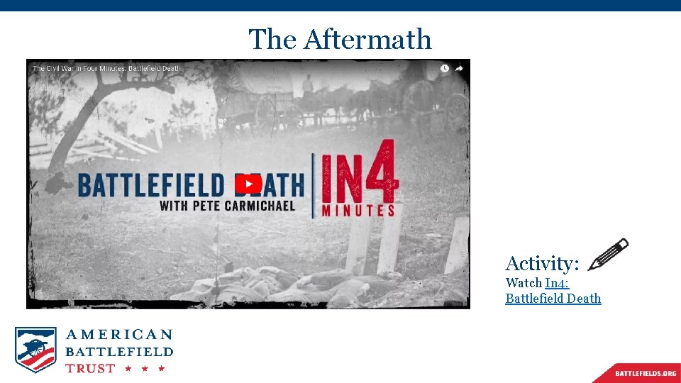 The Aftermath Activity: Watch In 4: Battlefield Death 