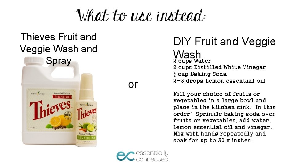 Thieves Fruit and Veggie Wash and Spray DIY Fruit and Veggie Wash 2 cups