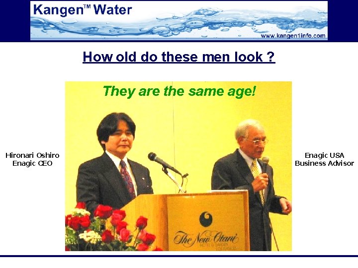 How old do these men look ? They are the same age! Hironari Oshiro