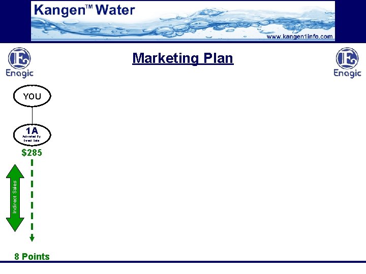 Marketing Plan YOU 1 A Activated By Direct Sale Indirect Sales $285 8 Points