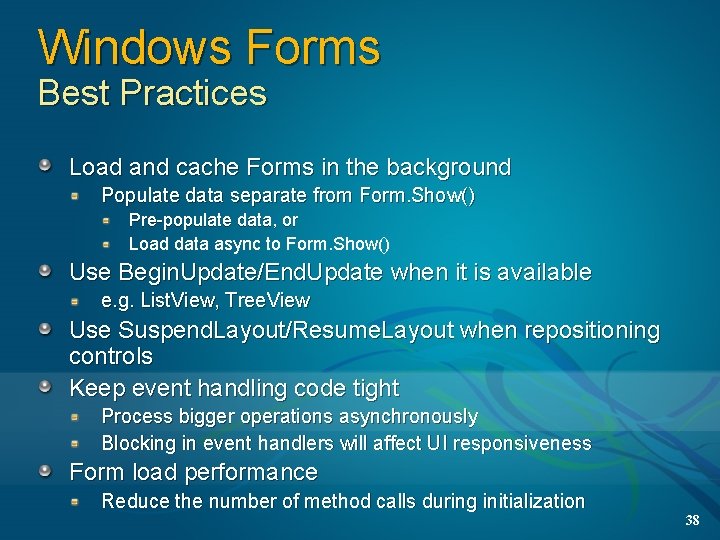 NET Compact Framework 2 0 Optimizing For Performance
