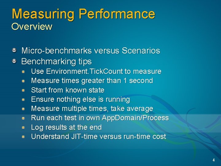 NET Compact Framework 2 0 Optimizing For Performance
