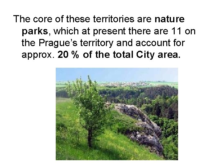 The core of these territories are nature parks, which at present there are 11