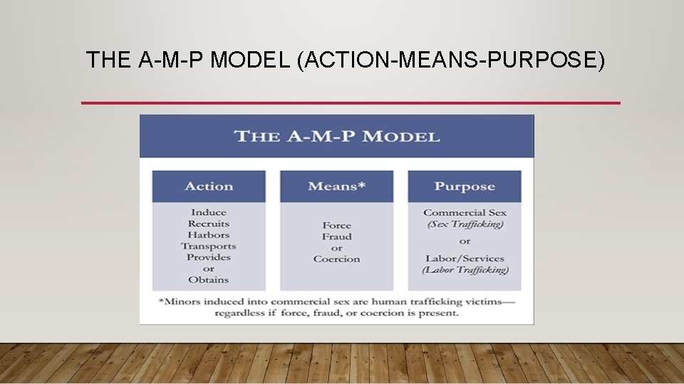 THE A-M-P MODEL (ACTION-MEANS-PURPOSE) 