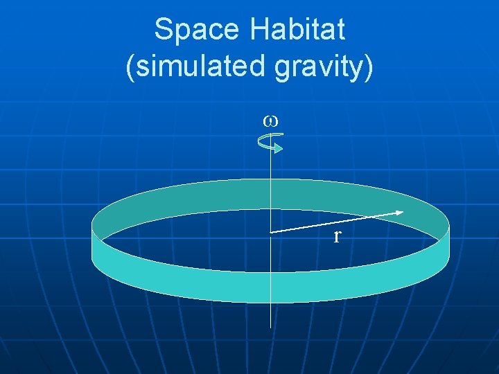 Space Habitat (simulated gravity) w r 