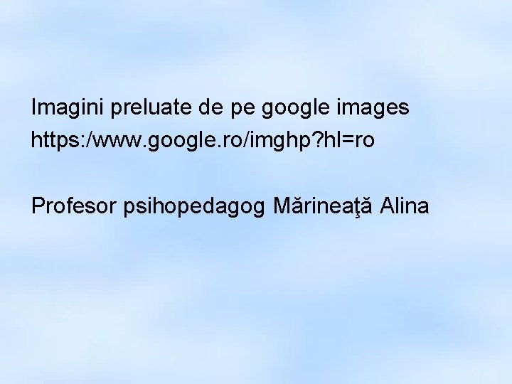 Imagini preluate de pe google images https: /www. google. ro/imghp? hl=ro Profesor psihopedagog Mărineaţă