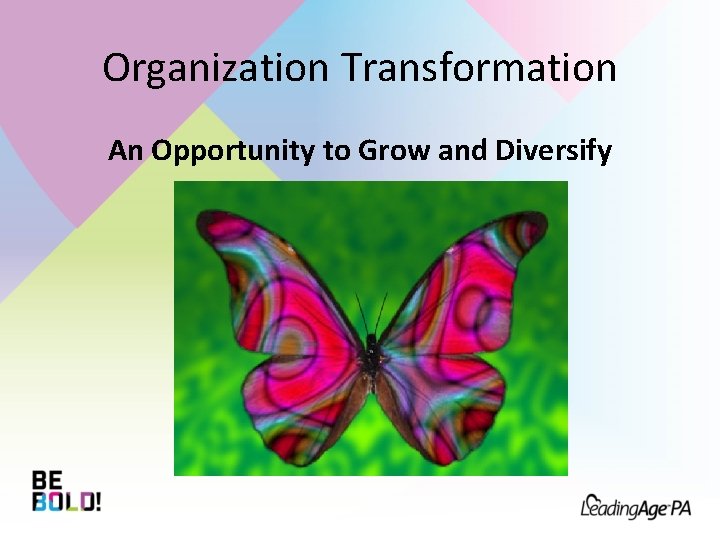 Organization Transformation An Opportunity to Grow and Diversify 