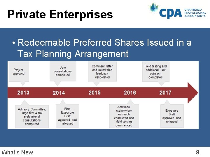 Private Enterprises • Redeemable Preferred Shares Issued in a Tax Planning Arrangement What’s New