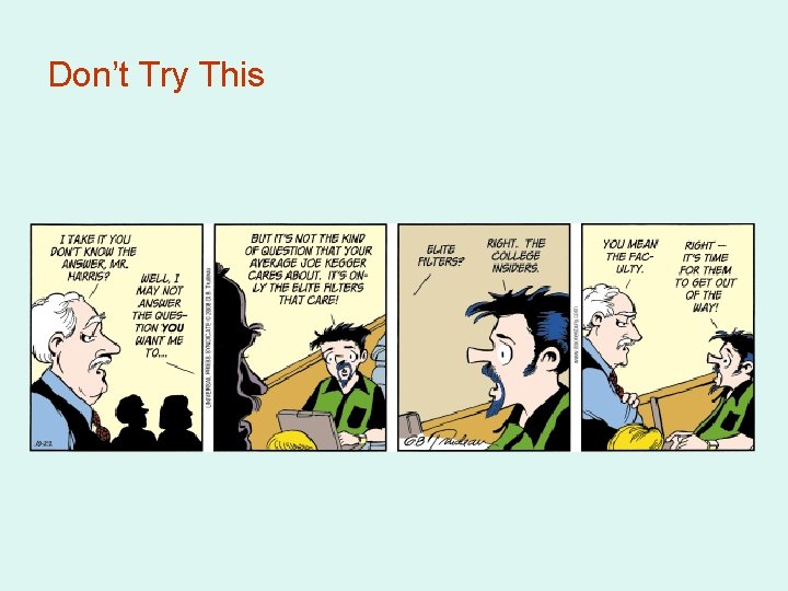 Don’t Try This 