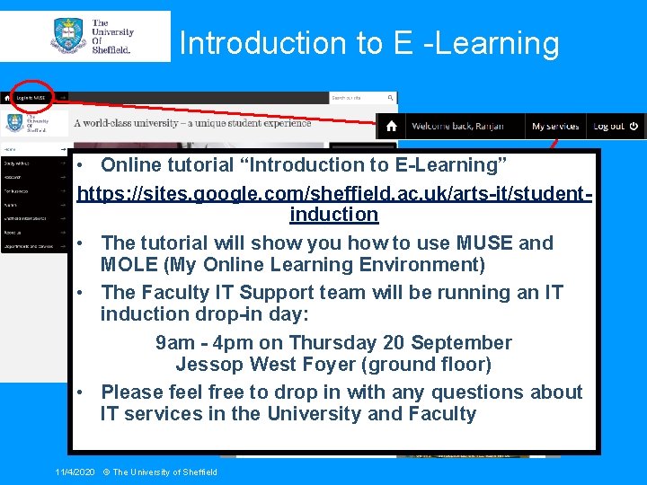 Introduction to E -Learning • Online tutorial “Introduction to E-Learning” https: //sites. google. com/sheffield.