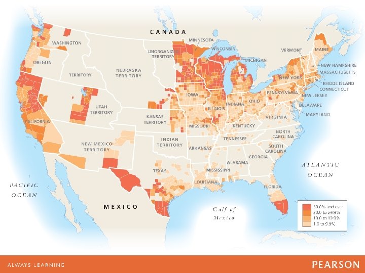 MAP 13. 1 Distribution of Foreign-Born Residents of the United States in 1860 