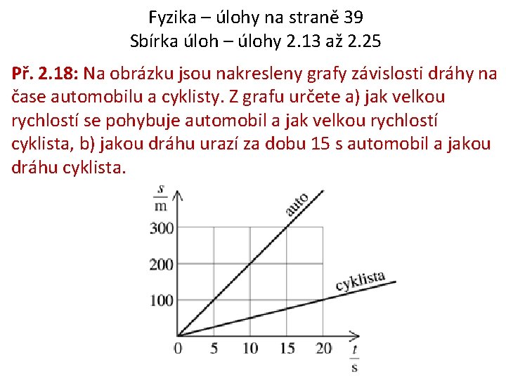 Fyzika – úlohy na straně 39 Sbírka úloh – úlohy 2. 13 až 2.