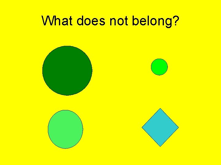 What does not belong? 