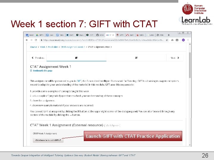 Week 1 section 7: GIFT with CTAT Launch GIFT with CTAT Practice Application Towards