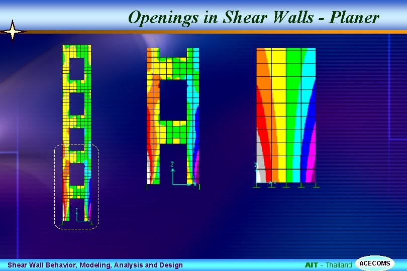 Openings in Shear Walls - Planer Shear Wall Behavior, Modeling, Analysis and Design AIT