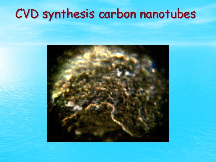 CVD synthesis carbon nanotubes 