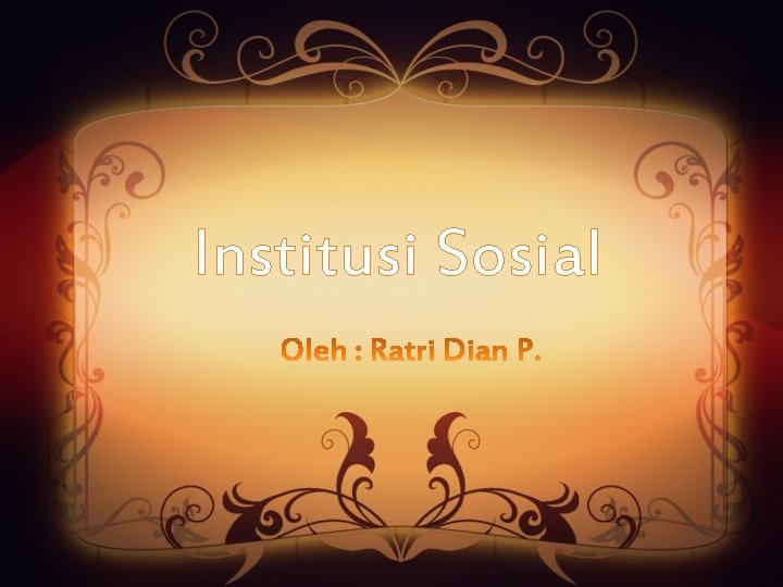 Institusi Sosial 