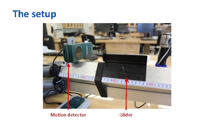 The setup Motion detector Glider 