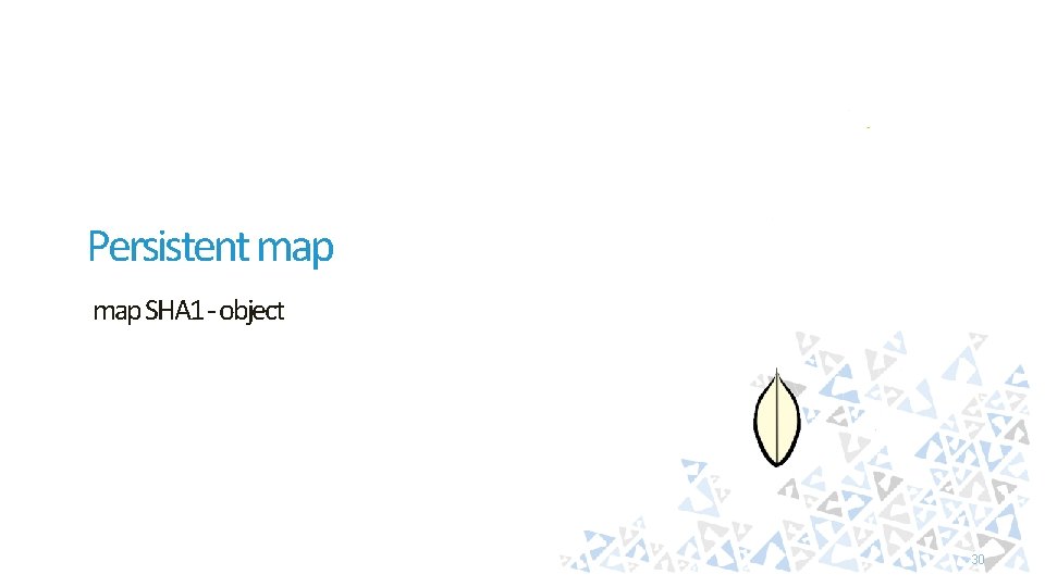 Persistent map SHA 1 - object 30 