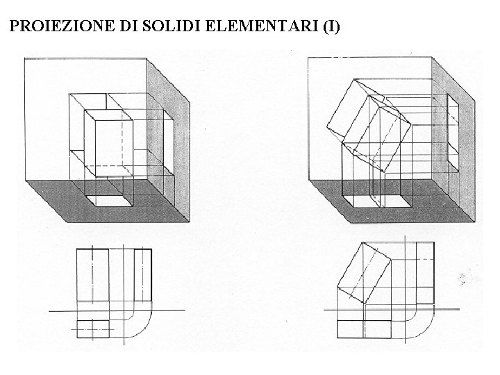 PROIEZIONE DI SOLIDI ELEMENTARI (I) PROIEZIONE DI SOLIDI ELEMENTARI (I)