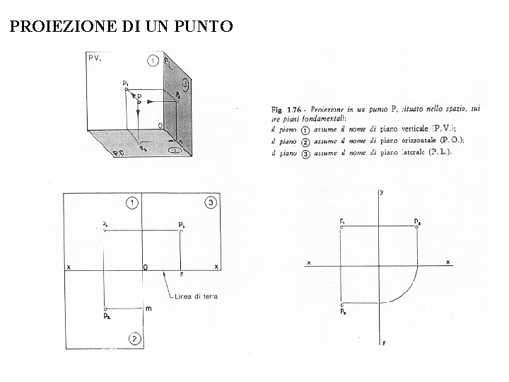 PROIEZIONE DI UN PUNTO PROIEZIONE DI UN PUNTO