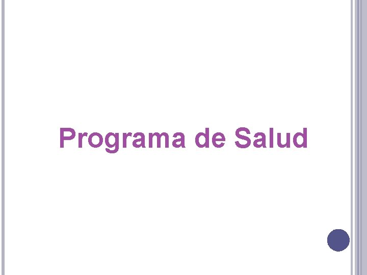 Programa de Salud 