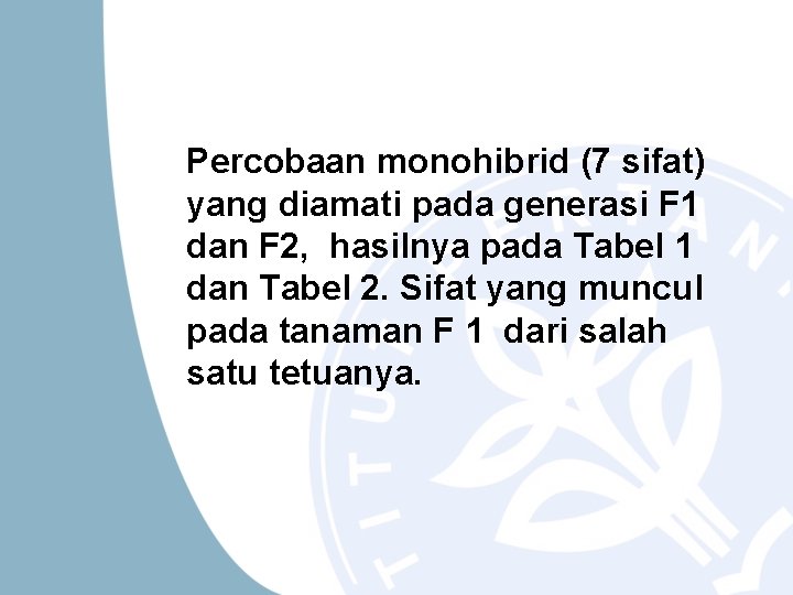 5 Pokok Bahasan Pewarisan Sifat Kualitatif Tujuan Instruksional