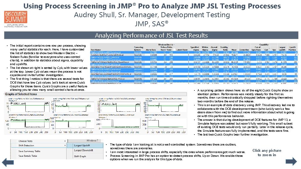 Using Process Screening in JMP® Pro to Analyze JMP JSL Testing Processes Audrey Shull,