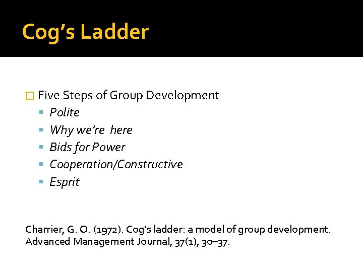 Leadership through Group Dynamics A brief overview of