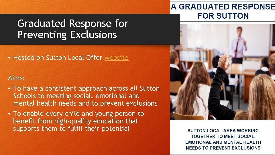 Graduated Response for Preventing Exclusions • Hosted on Sutton Local Offer website Aims: •