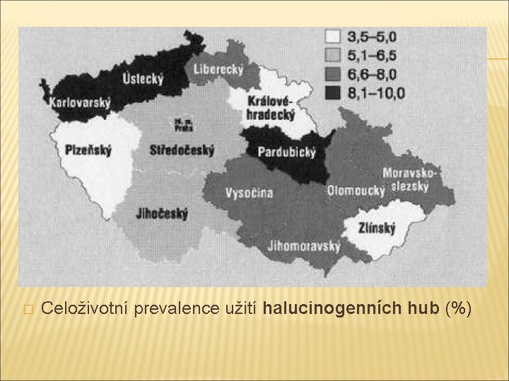 � Celoživotní prevalence užití halucinogenních hub (%) 