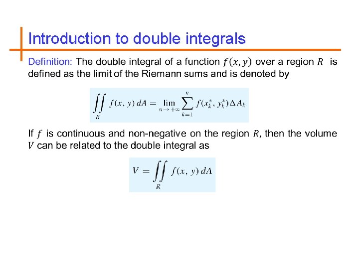 Introduction to double integrals 