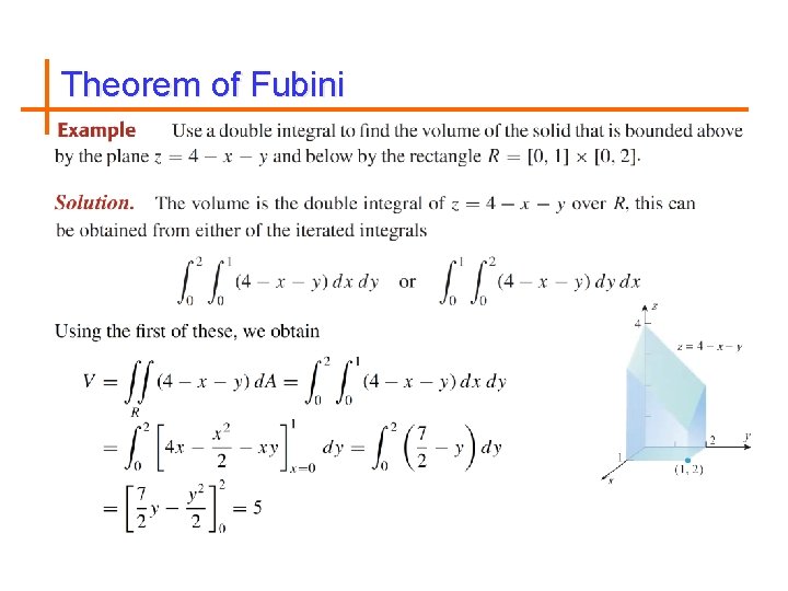 Theorem of Fubini 