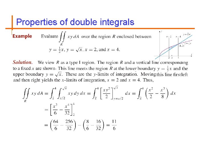 Properties of double integrals 