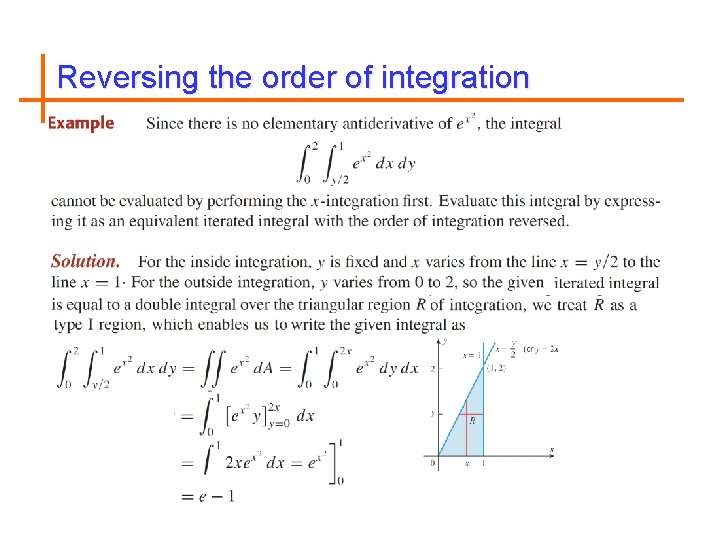 Reversing the order of integration 