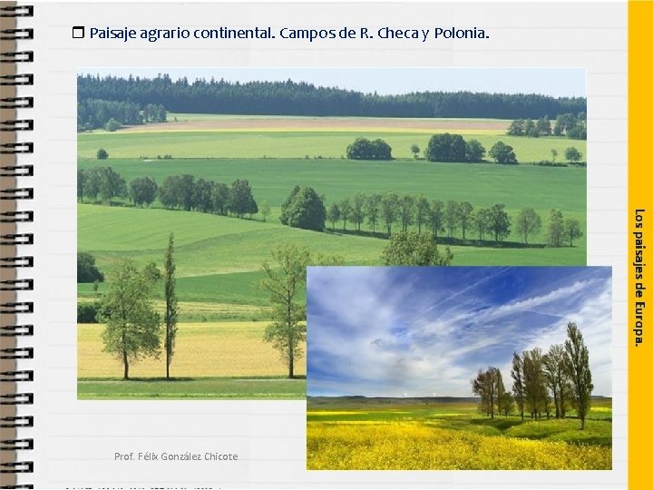  Paisaje agrario continental. Campos de R. Checa y Polonia. Prof. Félix González Chicote