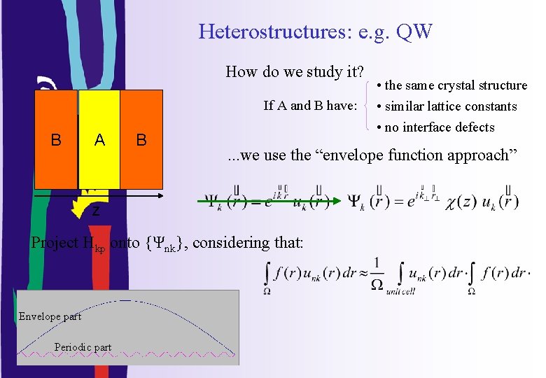 Heterostructures: e. g. QW How do we study it? If A and B have: