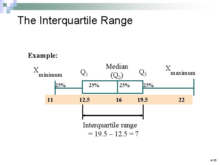 Quintile Ranges Describing Data Percentiles Mc GrawHillIrwin Copyright 2011 by