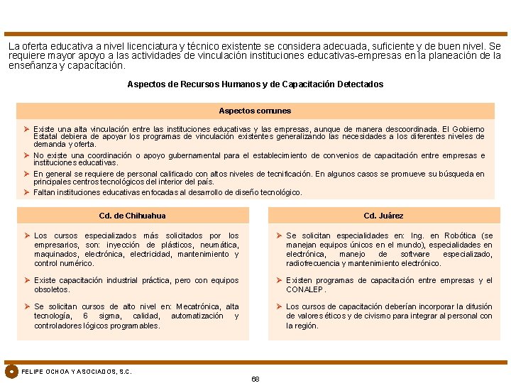 La oferta educativa a nivel licenciatura y técnico existente se considera adecuada, suficiente y