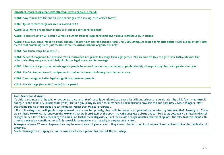 Important legal changes that have affected LGBTQ+ people in the UK • 2000: Government Important legal changes that have affected LGBTQ+ people in the UK • 2000: Government