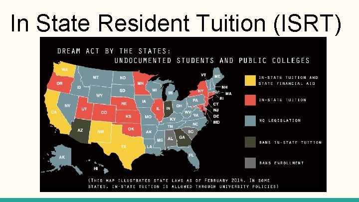 In State Resident Tuition (ISRT) 